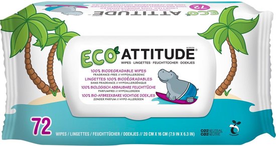 Attitude - Eco Babydoekjes 72 st