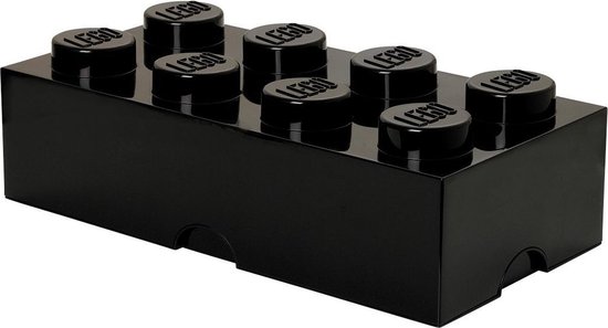 LEGO Brick 8 Opbergbox - 12L - Kunststof – Zwart