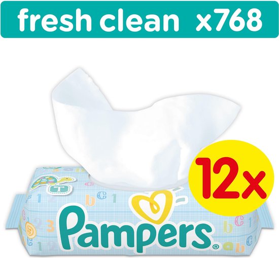 Pampers Fresh Clean - 768 Stuks (12x64) - Babydoekjes