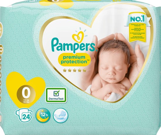 Pampers Premium Protection - Maat 0 (Micro) 1,5-2,5 kg - 24 stuks - Luiers