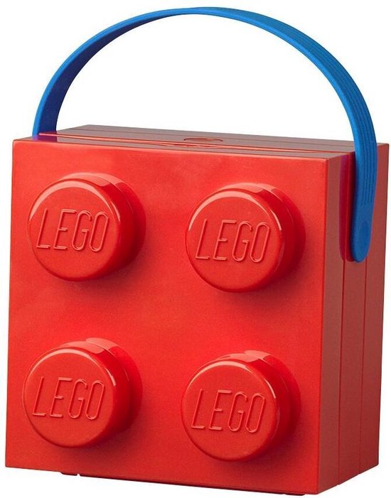 LEGO Broodtrommel Brick 4 met Handvat - Polypropyleen - 2 Liter