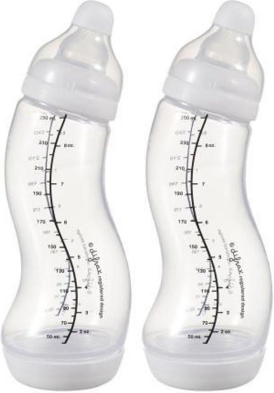 Difrax Baby fles Small - 250 ml - 2 Stuks