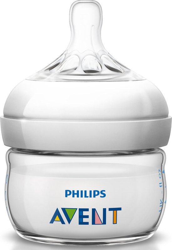 Philips Avent Natural SCF699/17 - Babyfles 60 ml met speen voor eerste toevoer 0m - 1 stuk