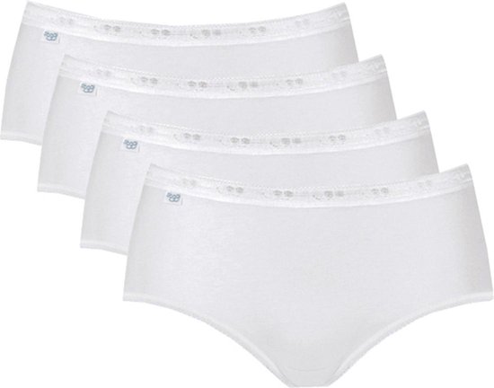 sloggi Basic+ Dames Midi slip - 4pack - Wit - Maat 50