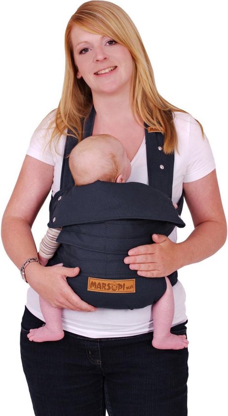 Marsupi Marsupi Anthrazit / Antraciet grijze draagzak - Kies uw maat: XL - Draagzak - Effen, Grijs