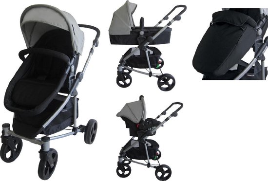 XAdventure Inspire Kinderwagen - ZWART/GRIJS