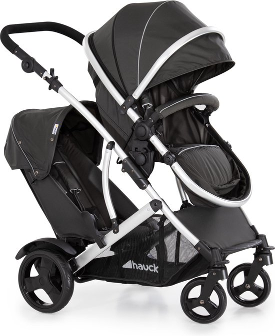 Hauck Duett 2 Kinderwagen - incl. twee regenhoezen - Black