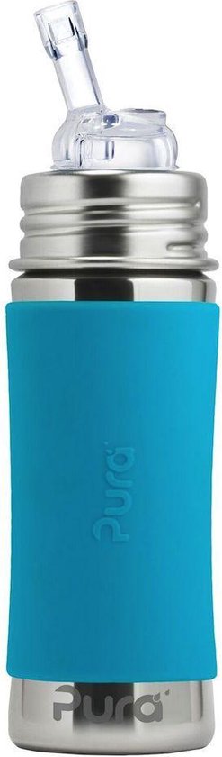 Pura rietjesfles 325 ml inclusief aqua sleeve en reisdop