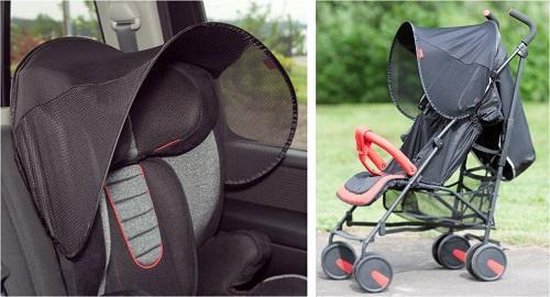 Diono - Zonnescherm autostoeltje & buggy - Auto zonwering kind - Seat Shade