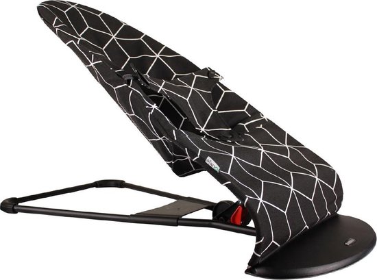 Ukje - BabyBjörn Wipstoel Hoes Balance - Zwart geometrisch