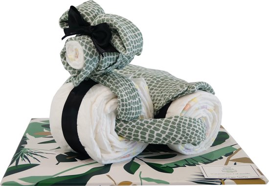 Luiertaart - Pampertaart Neutraal Fiets - 21 Pampers - Groen