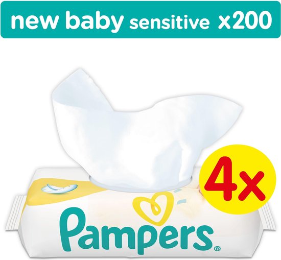 PAMPERS Nieuwe babygevoelige babydoekjes 4x50 doekjes - 200 doekjes