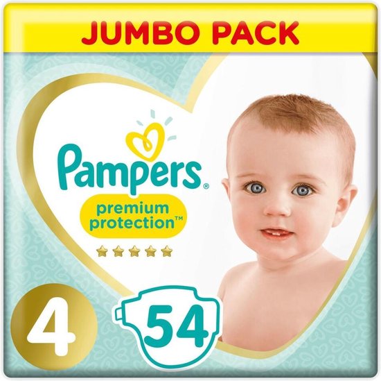 Pampers Premium Protection Luiers Maat 4 (9-14 kg) 54 stuks