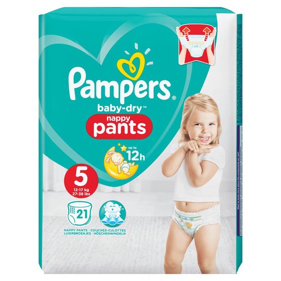 Pampers Baby-Dry Pants - Maat 5 (Junior) 12-17 kg - 21 Stuks - Luierbroekjes
