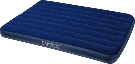 Intex Luchtbed Downy Queen 2-persoons 152 X 203 X 22cm Blauw