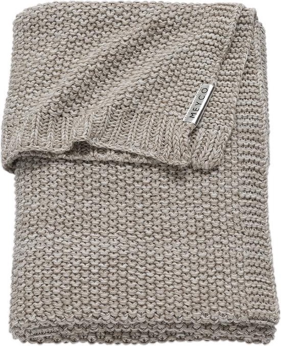 Meyco Relief Mixed wiegdeken - 75x100 cm - Zand