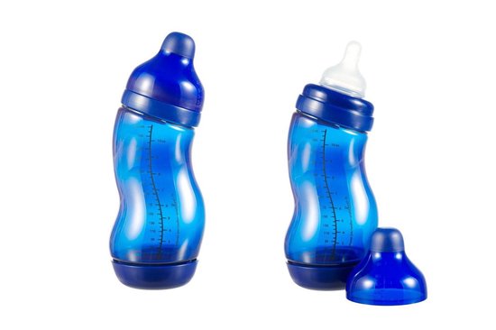 S-babyfles - Wide - 310 ml - Donker blauw - 2 stuks
