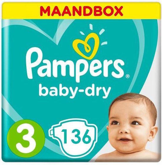 Pampers Baby Dry Mid Pack Maat 3 - 4x34 stuks