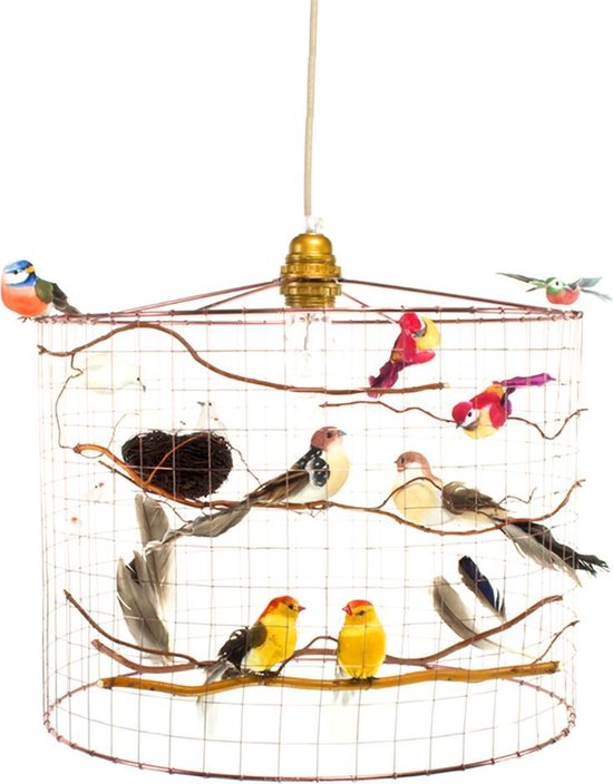 Hanglamp met vogeltjes-Landelijk-Kinderkamer-Speelkamer-Babykamer-Hal-Ø30cm.