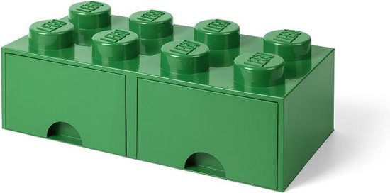 LEGO Brick 8 Opbergbox - Kunststof - Donker Groen