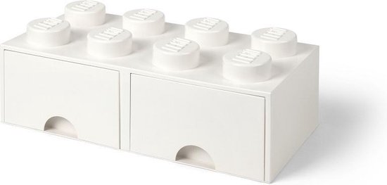 Lego Brick 8 Opbergbox - Lade - 50x25x18 cm - Wit