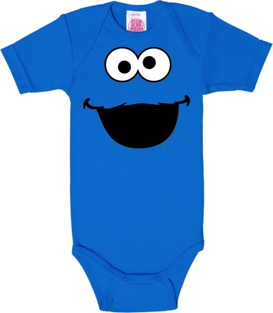 Sesamstraat Koekiemonster Logoshirt baby romper - Logoshirt - 50/56