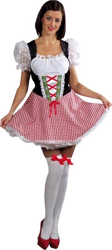 Dirndl Heidi - Oktoberfest jurkje met kant - maat 46/48 (XL)