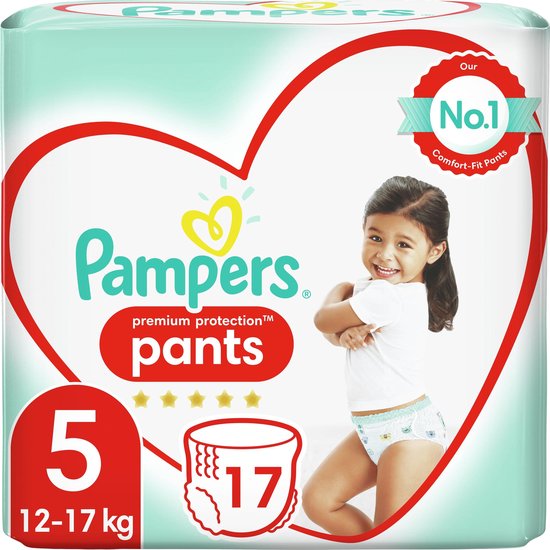 Pampers Premium Protection Pants Luierbroekjes - Maat 5 (12-17 kg) - 17 stuks