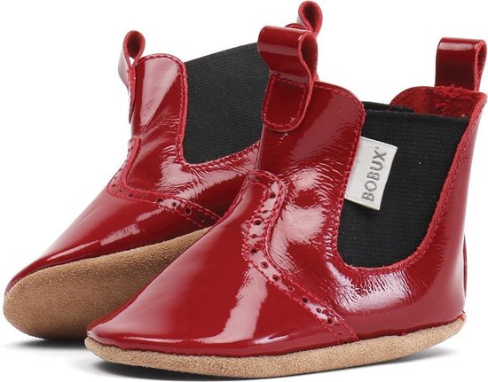Bobux babylaarsjes glossy red mini jodphur - maat 22