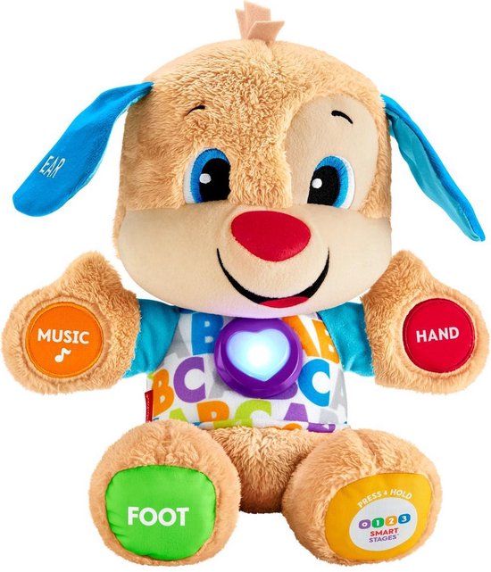 Fisher-Price Leerplezier Eerste Woorden Puppy - Interactieve Knuffel