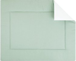 BINK Bedding Boxkleed Wafel (Pique) Mint 80 x 100 cm - vulling fiberfill 400 grams - speelkleed - parklegger - katoen - wafel - mint - mintgroen - lichtgroen