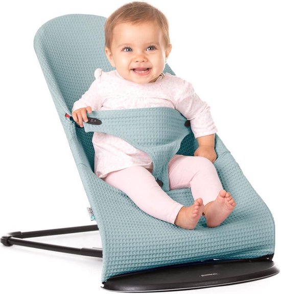 Ukje Hoes voor BabyBjörn Wipstoel Balance - Wafelstof - Jade