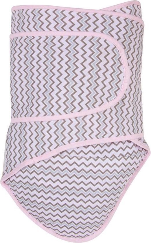 Miracle blanket - Inbakerdoek - Roze chevron