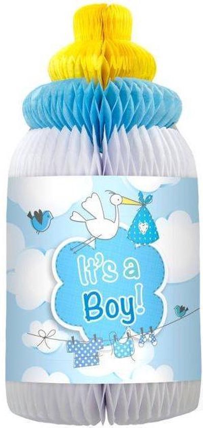 Geboorte Honeycomb Jongen Babyfles 33cm