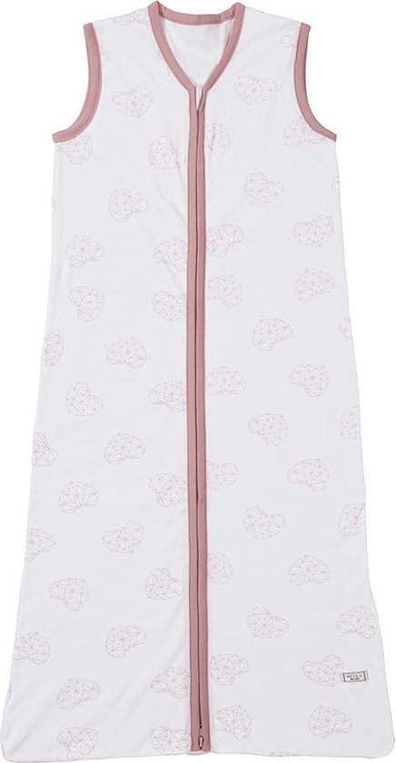 Meyco Geometric heart babyslaapzak - 90 cm - roze