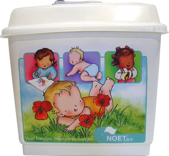 Noetjes Vochtige verzorgings en verschonings doekjes in handige emmer 400 stuks