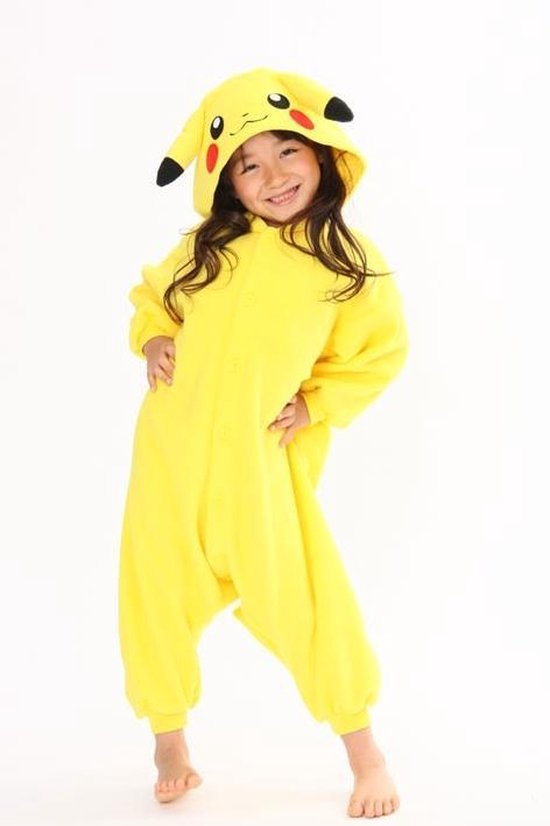 KIMU Onesie Pikachu peuter pakje Pokemon - maat 86-92 - Pikachupakje romper pyjama