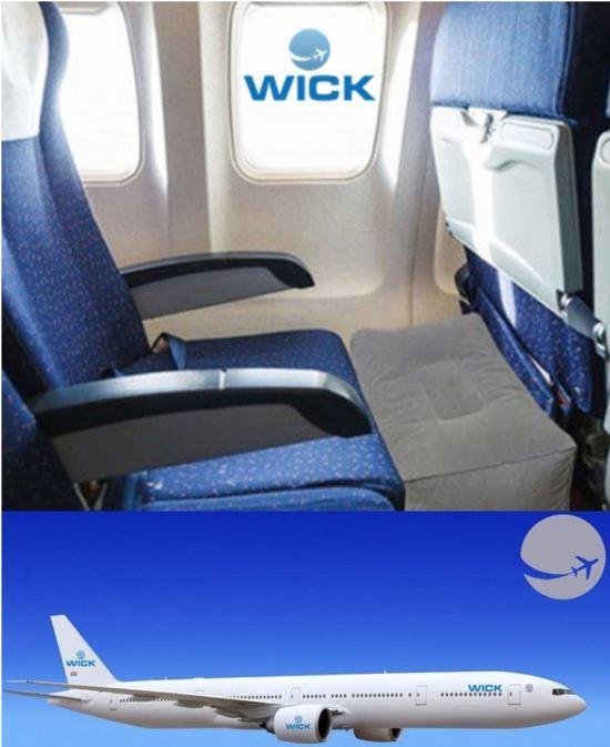 Wick Wings -  Wick Air Vliegtuigbedje - Reiskussen - Voetensteun