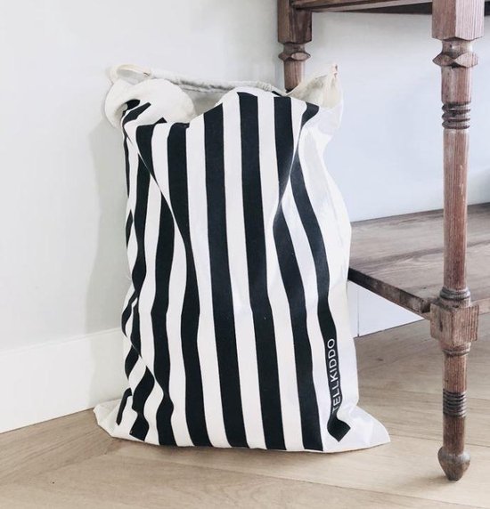 Opbergzak / Speelgoedzak / Opberger / opbergmand / speelgoedmand / waszak / wasmand / Luizenzak / pyjamazak / boxzak - Streep