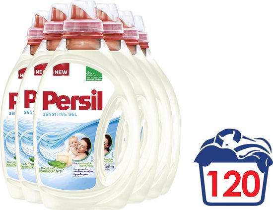 Persil Sensitive Gel Vloeibaar Wasmiddel - Baby en Gevoelige Huid - Voordeelverpakking - 6 x 20 wasbeurten