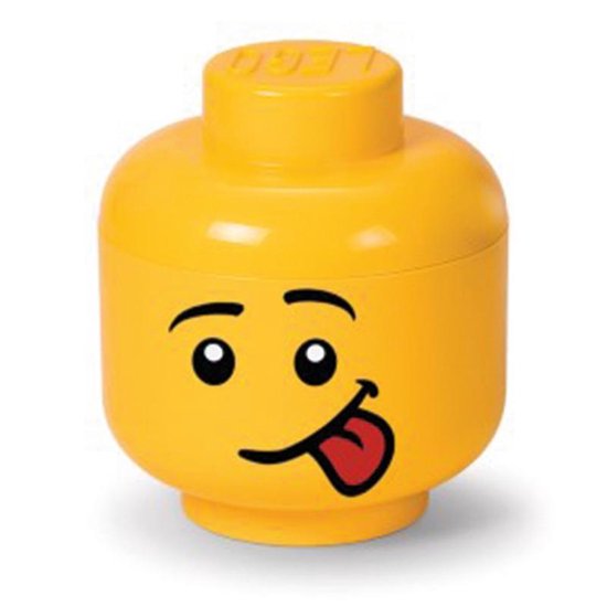 Opbergbox Iconic Hoofd Silly 16 cm, Geel - LEGO