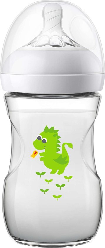 Philips Avent Natural babyfles - SCF070/24 babyfles (1m+) voor langzame toevoer - 1x