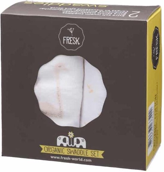 Fresk inbakerdoeken Swan Sun Kiss/Pale Peach 70x60 cm set van 2