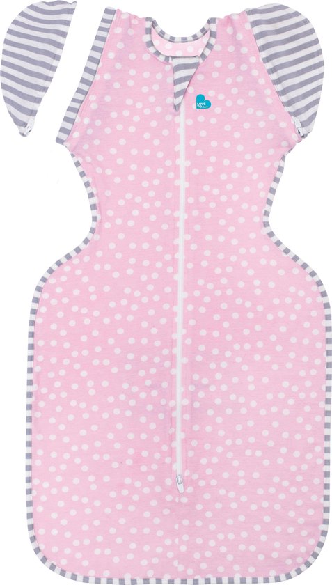 Love to Dream Stage 2 Swaddle UP Transition Bag inbakerslaapzak LITE Medium pink