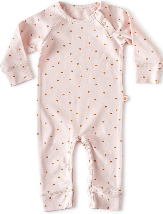 Little Label - baby - boxpakje - roze, okergeel hartjes - maat 62 - bio-katoen
