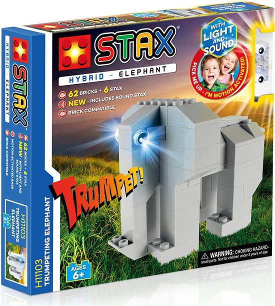 STAX Hybrid H11103 Trompetterende olifant - Bouwset met LED Licht & Geluid