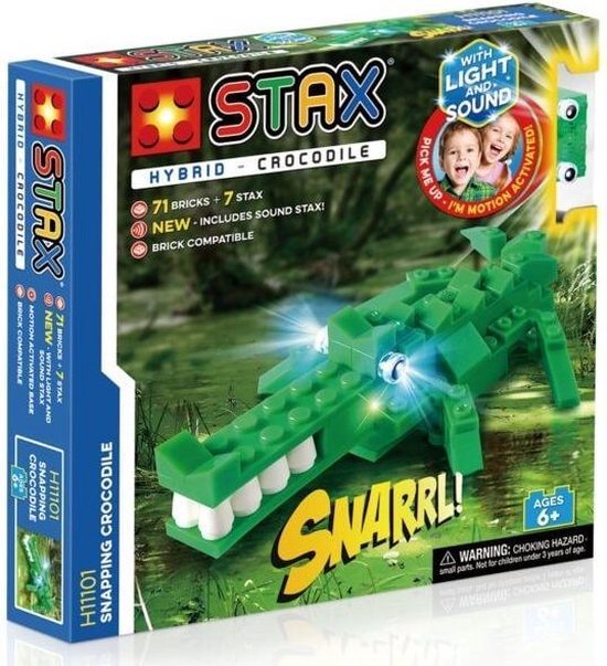 STAX Hybrid H11101 Bijtende Krokodil - Bouwset met LED Licht & Geluid