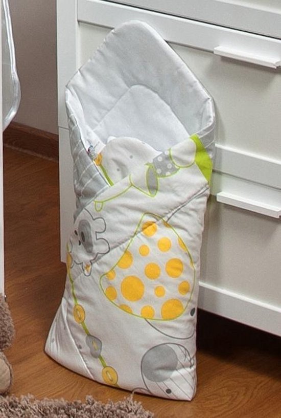 Inbakerdoek - Baby swaddle - 80x80cm - dierentuin groen