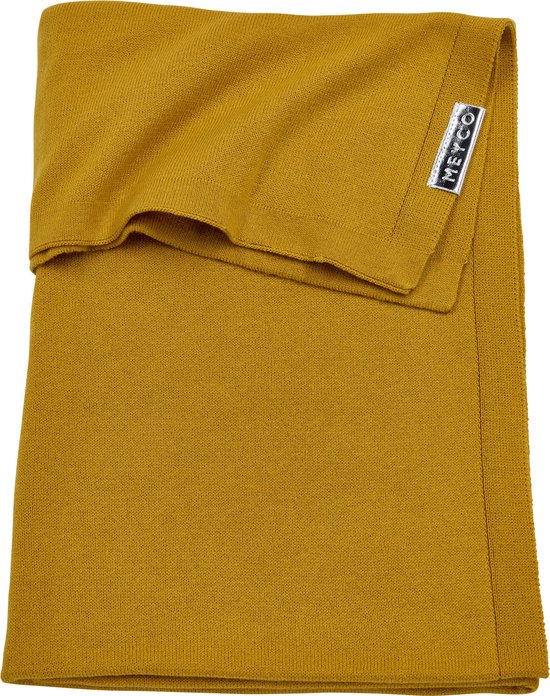 Meyco Knit basic ledikantdeken - 100x150 cm - Okergeel