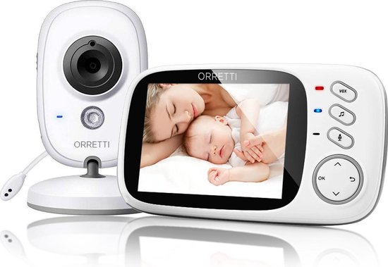 Orretti® V8 Babyfoon met camera - EXTRA batterij inbegrepen -  Nederlandse Handleiding - Groot LCD scherm - Sterk Zendbereik - Upgrade Versie